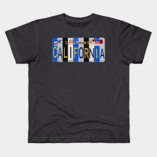 California License Plates Kids T-Shirt